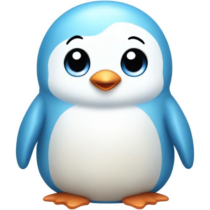 Cute kawaii baby blue penguin  emoji