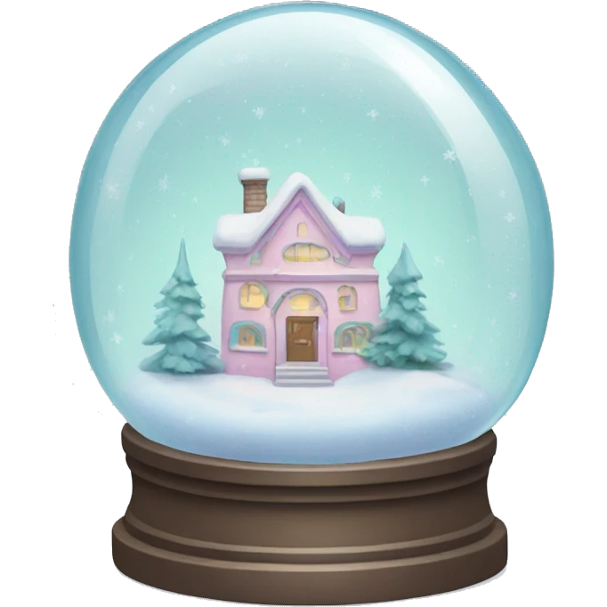 Pastel snowglobe emoji