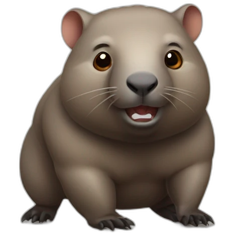 wombat with muscles emoji