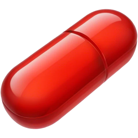 Red transparent pill  emoji