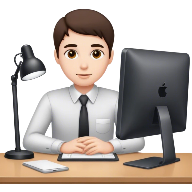 At a desk emoji