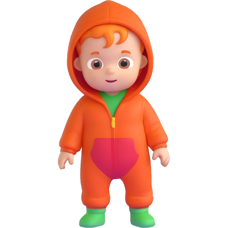 baby Jack Jack from The Incredibles with orange hair in red onesie emoji