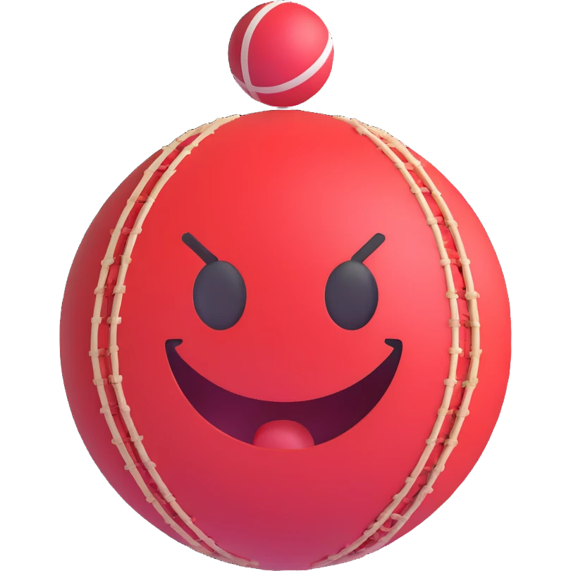 3D emoji style cricket game, microsoft fluent style emoji