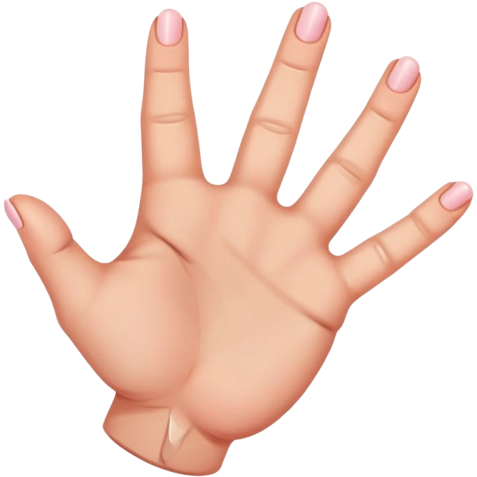 Hand with a broken pinky emoji