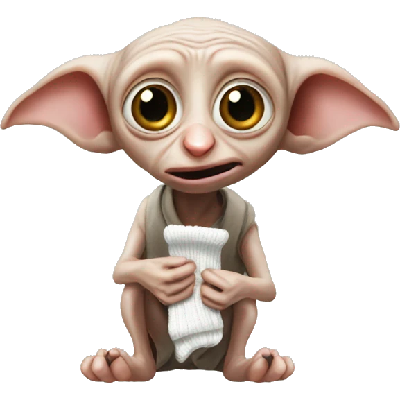 Dobby from Harry Potter eating a sock  emoji