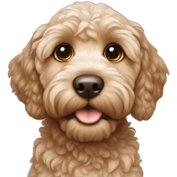 Cockapoo puppy face emoji