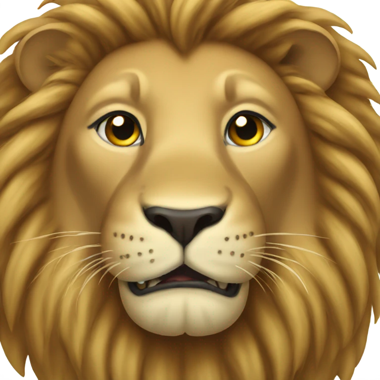 Lion using an iPhone  emoji