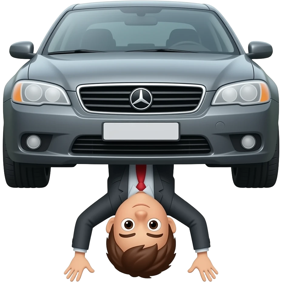Upside down Underneath Car emoji