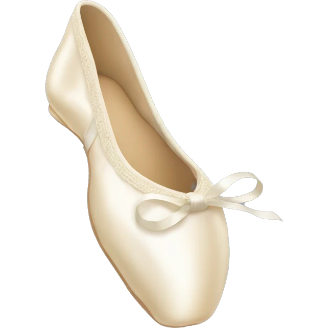 Ballet ivory pointe shoes  emoji