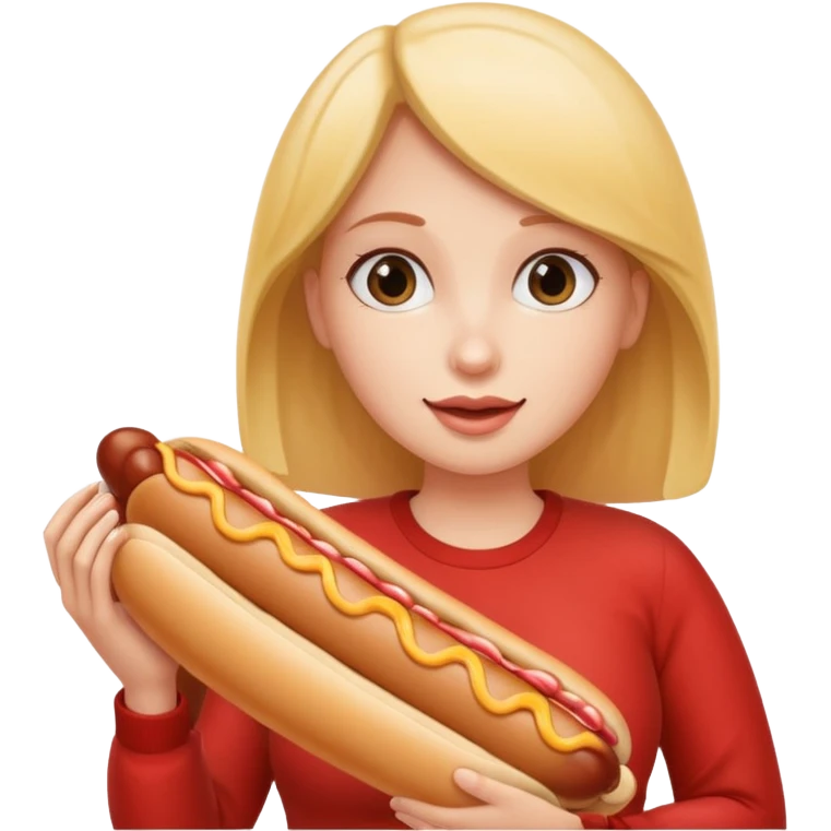 Big round boobs and hotdog emoji