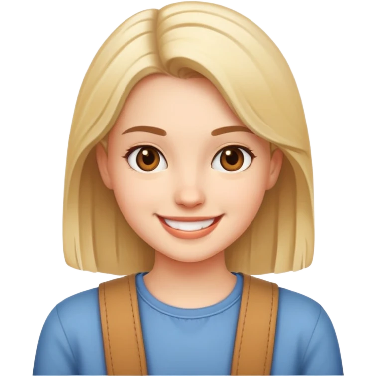 smiling girl in casual attire emoji