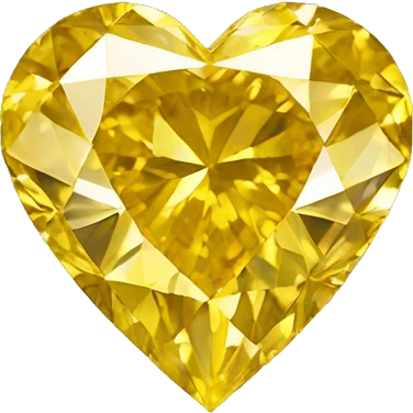 Heart shaped 56-carat yellow diamond emoji