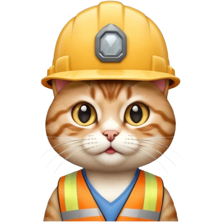cat wearing architecture stuff emoji