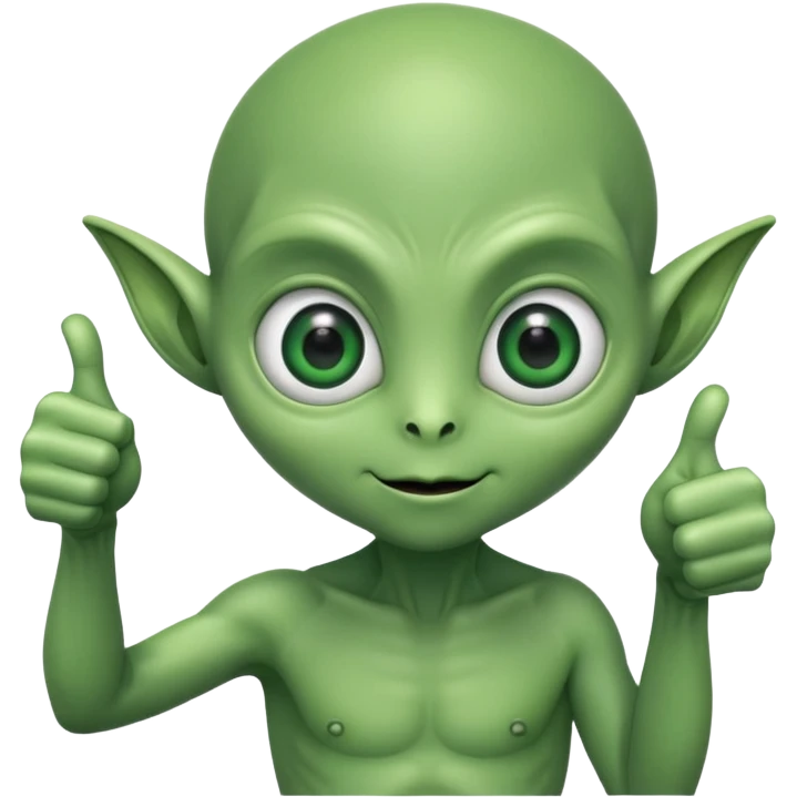 thumbs up alien emoji