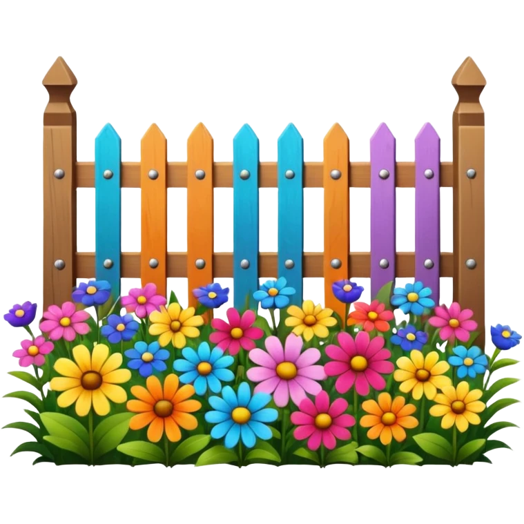 flower bed with a small fence emoji