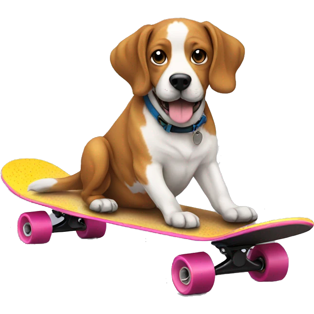skateboard with dog  emoji