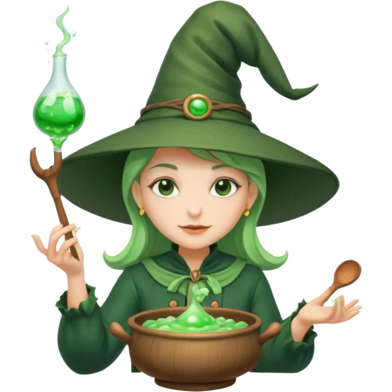 green witch cooking potion emoji