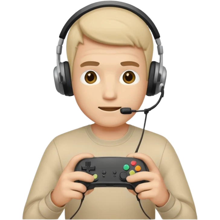Homme qui joue à la console emoji
