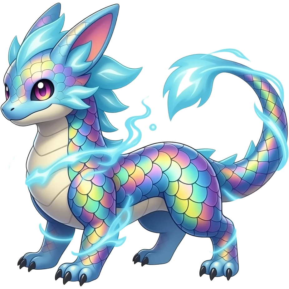 Elemental magical colorful exotic animesque Pokémon-Fakémon-animal-creature emoji