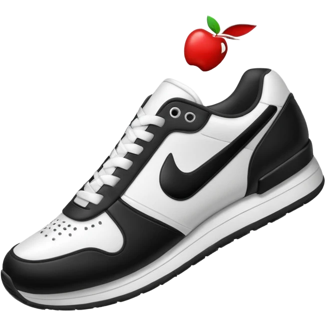 3D Apple-style emoji of a sneaker pressing on the ground, leaving a clear shoe print under it. Rounded, glossy, smooth, soft shadows, white background.

 emoji