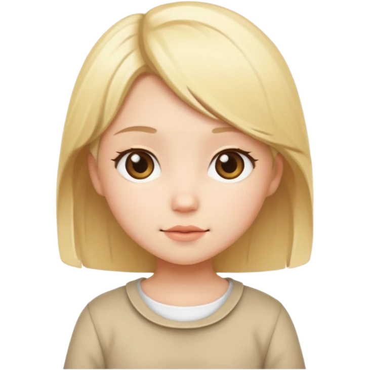 Cute chibi blonde girl emoji