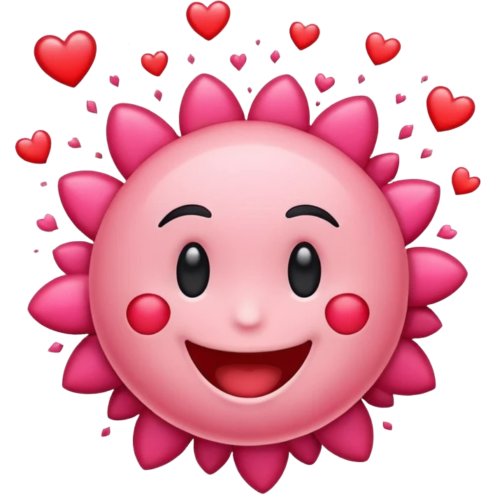 happy face exploding hearts emoji