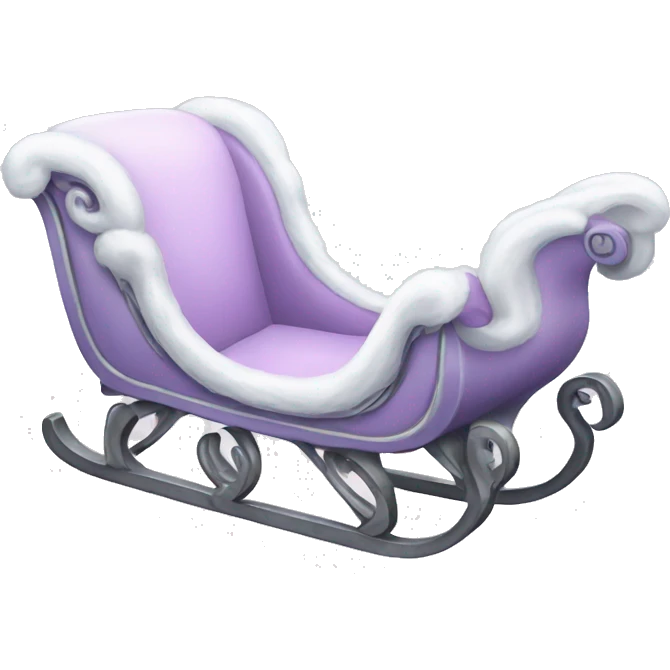 Pastel lilac sleigh emoji