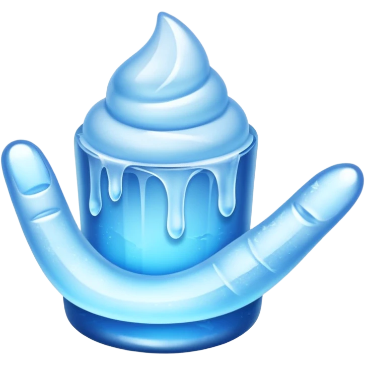 hat tip emoji (i.e. just a hat with a hand, tipping the hat), with a frozen hand emoji