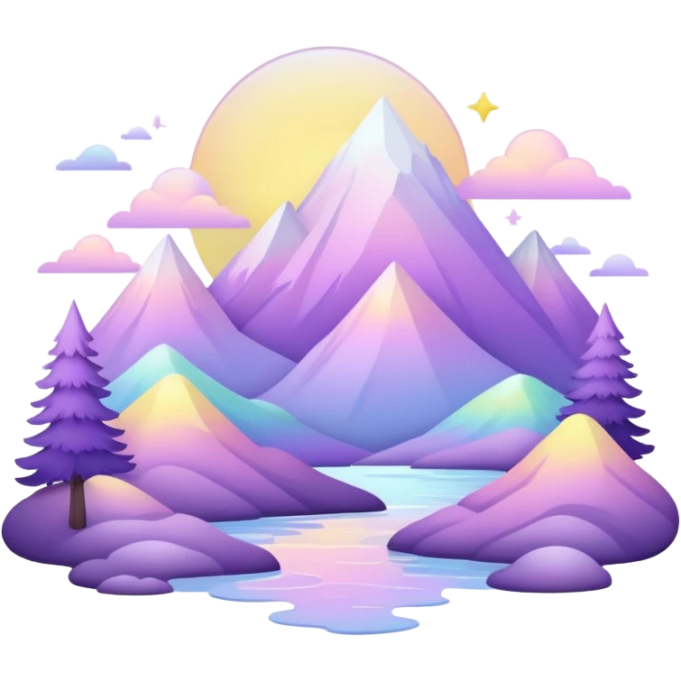  Pastel-white-yellow-purple-Iridescent-aesthetic-scenic-scenery-Decoration emoji