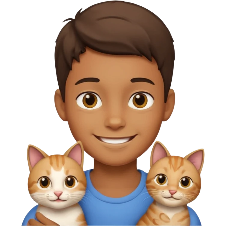 Cat with boy emoji