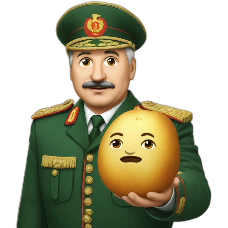 lukashenko holding potato emoji