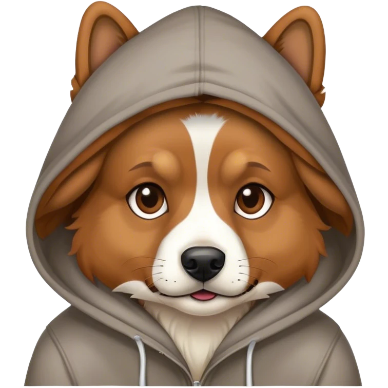 Dog wearing hoodie  emoji