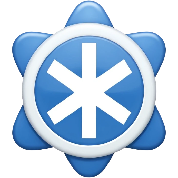 blue medical star of life symbol emoji