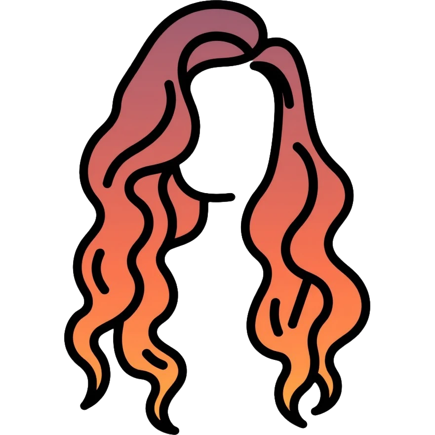 stylish hair, beautiful hairstyle emoji