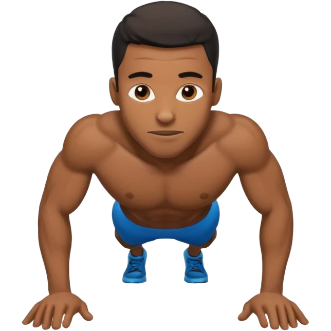 push ups black man emoji