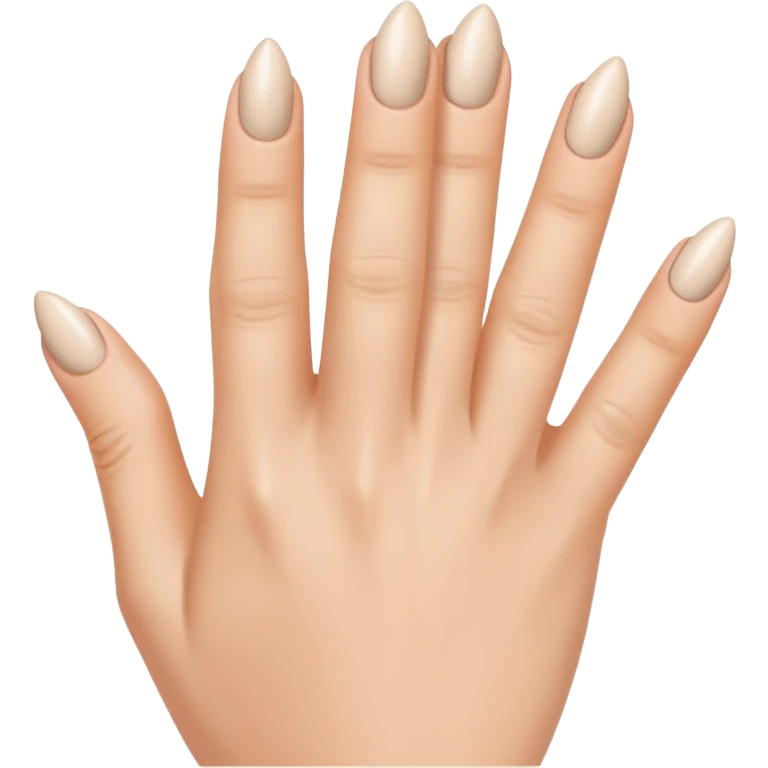 Almond French nail design hand emoji