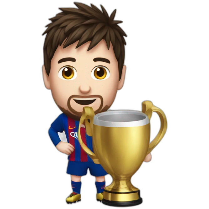 messi with cup world  emoji