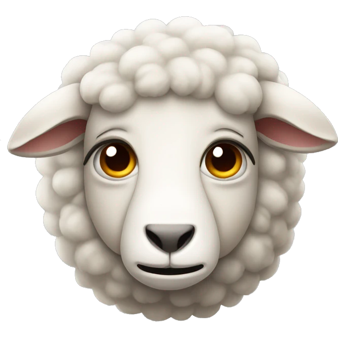 Sheep with angry face emoji