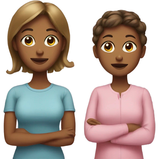 Mom and daughter emoji