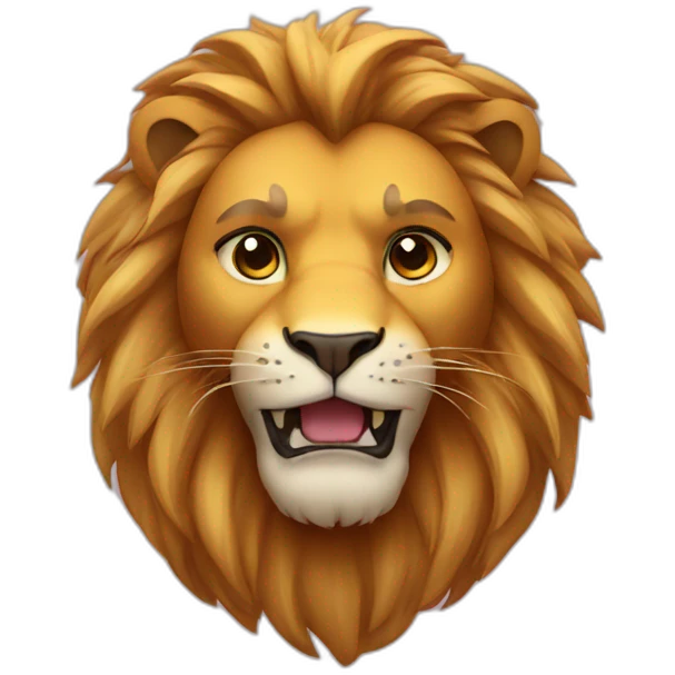 A superhero lion emoji