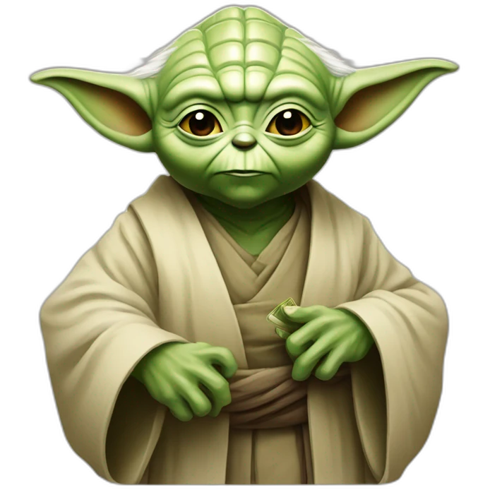 Yoda qui joue au casino emoji