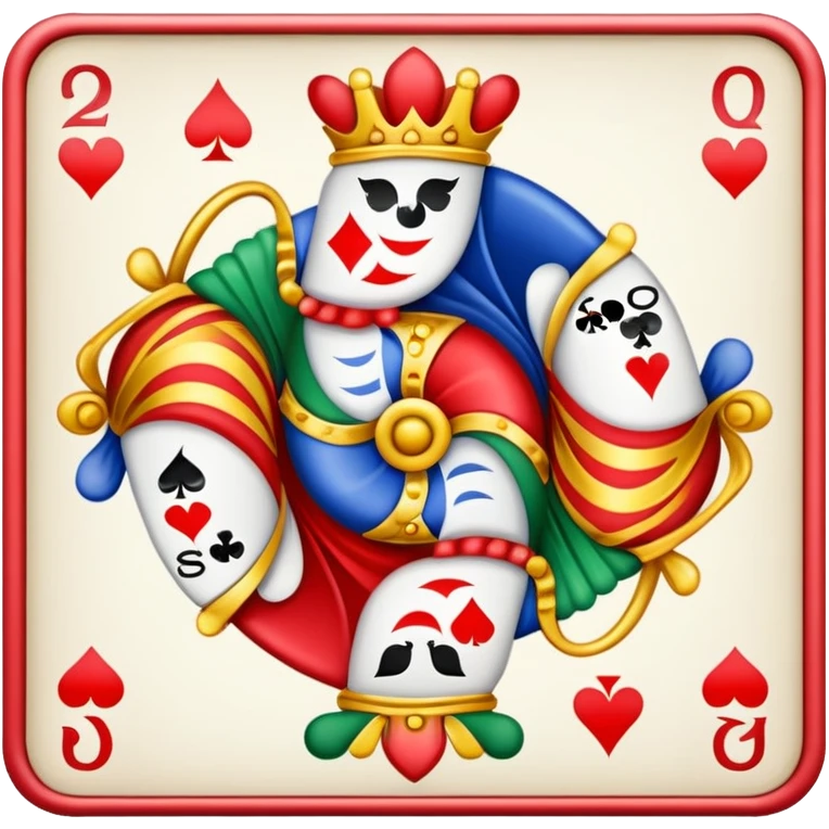 Canasta card game with wild cards and jokers emoji