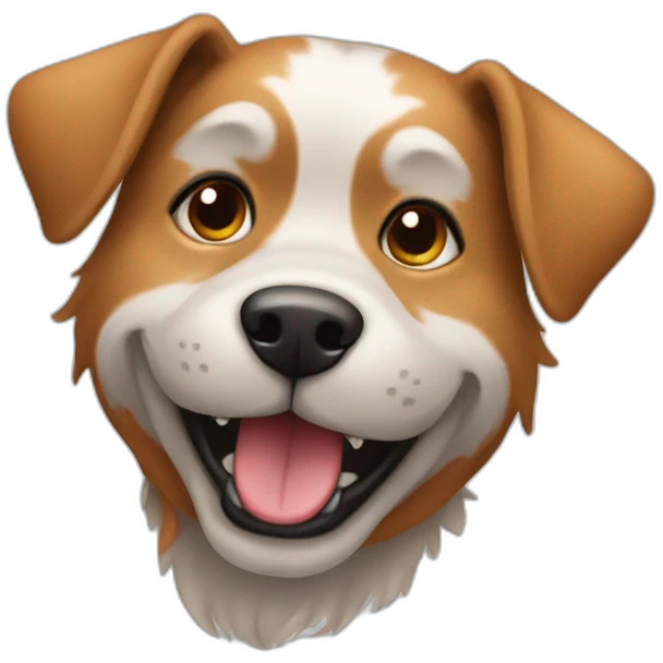 The dog which is playing with the ball emoji