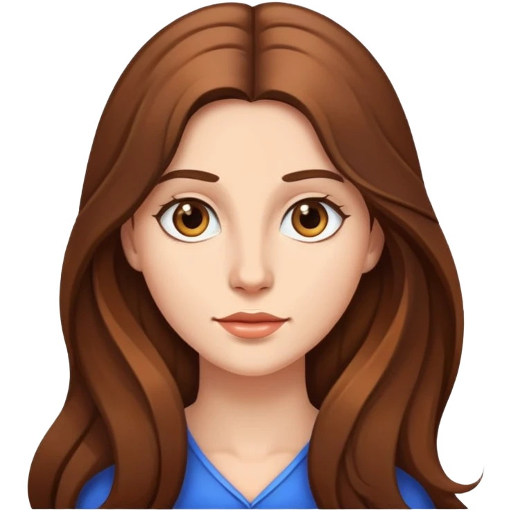 Woman with long brown hair emoji