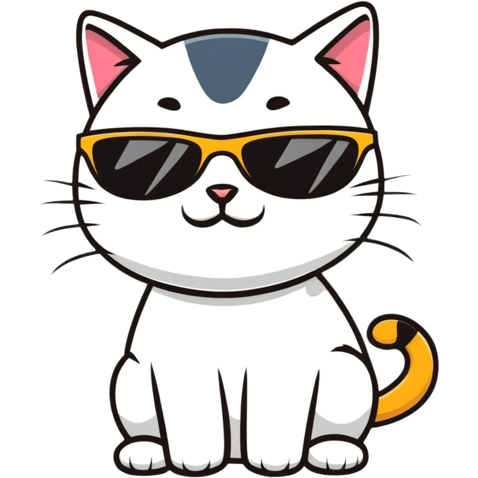 Cat with sunglasses emoji