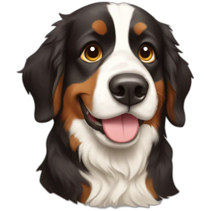 bernese mountain dog and a RV emoji