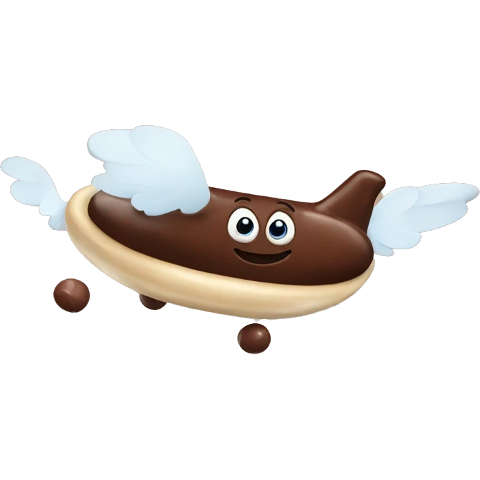 Flying chocolate  emoji