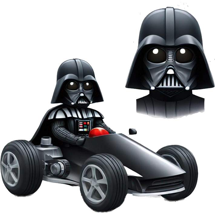 Formula Darth Vader’s race car, light saber headlights, exposed suspension  emoji