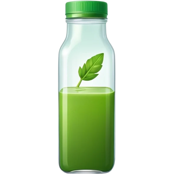 green juice in clear square bottle emoji