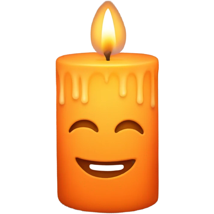 Orange candle emoji